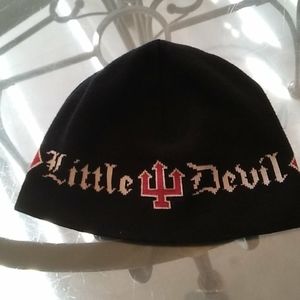 Black and red stocking hat
